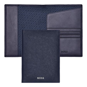 Etui na paszport Classic Grained Camel Navy