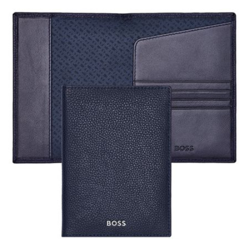 Etui na paszport Classic Grained Camel Navy HLP416N 