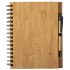 Bambusowy notatnik ok. A5 z długopisem brązowy V0206-16 (1) thumbnail