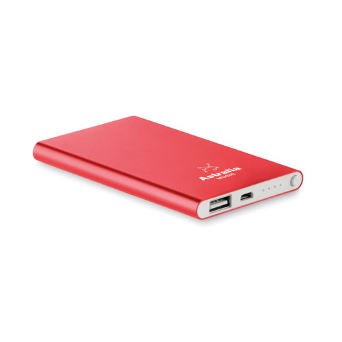 Płaski Powerbank 4000mAh Czerwony MO8735-05 (2)