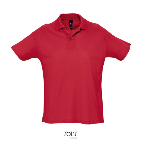 SUMMER II Męskie POLO 170g Czerwony S11342-RD-XXL 