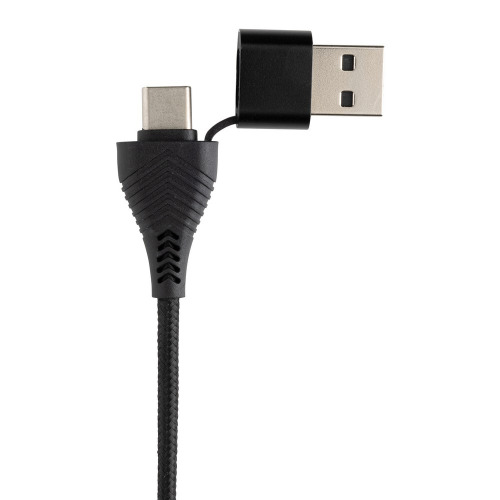 Hub USB, plastik z recyklingu Czarny P308.5601 (3)