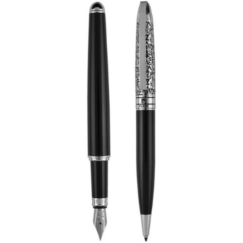 Zestaw piśmienny długopis i pióro wieczne JACQUES Pierre Cardin czarny B0400600IP303 (3)