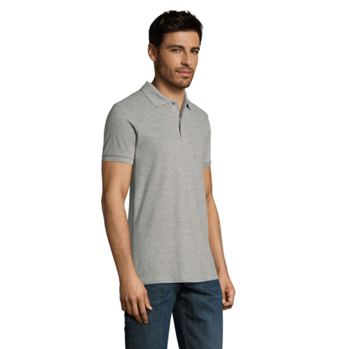 PERFECT Męskie POLO 180g Grey melange S11346-GY-XS (2)