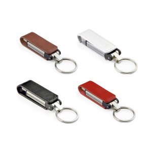 Pendrive skórzany 16GB Biały