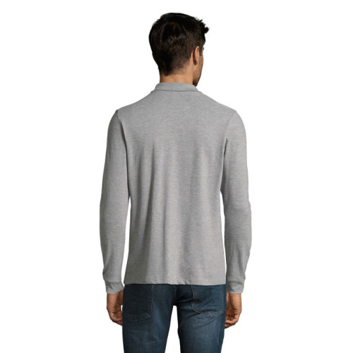 PERFECT MEN LSL POLO 180g Grey melange S02087-GY-4XL (1)