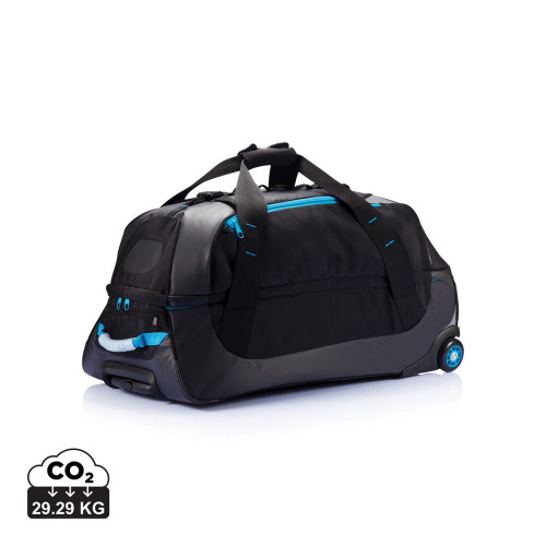 Duża torba sportowa, podróżna na kółkach niebieski, czarny P750.005 (11)