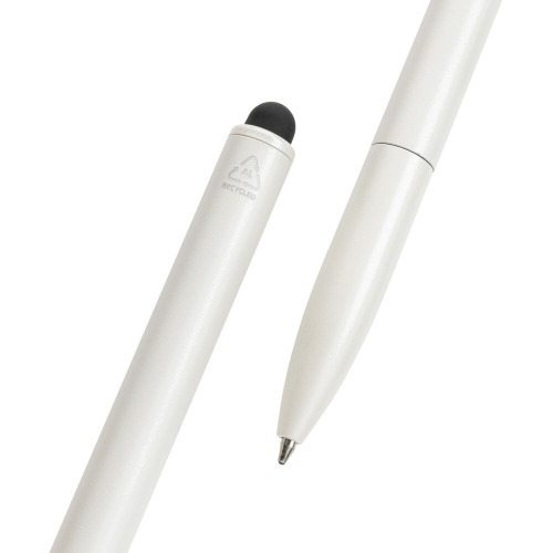 Długopis, touch pen Kymi, aluminium z recyklingu Biały P611.233 (3)