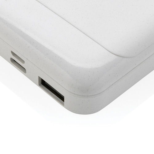 Power bank 5000 mAh, plastik z recyklingu Biały P322.613 (4)