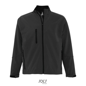 RELAX Męski softshell 340g Charcoal grey