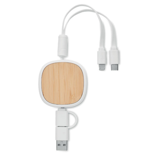 Chowany kabel USB do ładowania Bialy MO2146-06 (2)