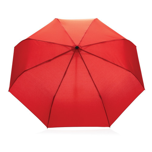 Bambusowy parasol automatyczny 21" Impact AWARE™ rPET Czerwony P850.614 (9)