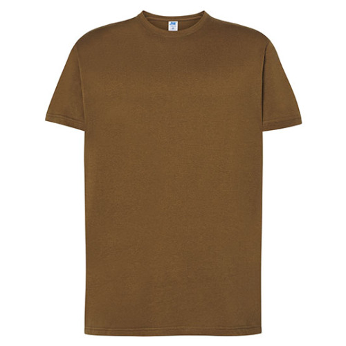 Koszulka męska z okrągłym dekoltem Regular Premium T-Shirt JHK Khaki test7_TSRA190KHM 