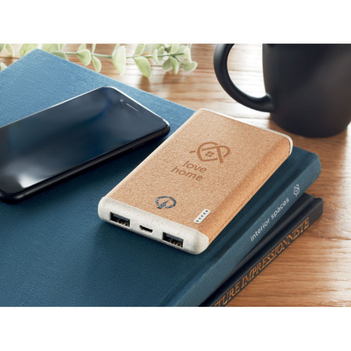 Bezprzew. PowerBank 10000mAh Beżowy MO6844-13 (3)