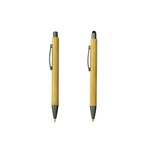 Bambusowy zestaw piśmienniczy, długopis touch pen i ołówek mechaniczny | Wallace drewno V9342-17 (3)