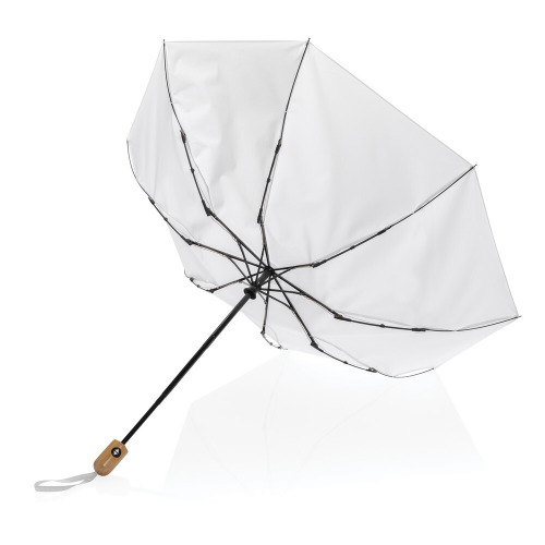 Bambusowy parasol automatyczny 21" Impact AWARE™ rPET Biały P850.613 (10)