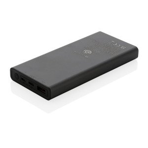 Szybki power bank 10000 mAh Terra, aluminium z recyklingu