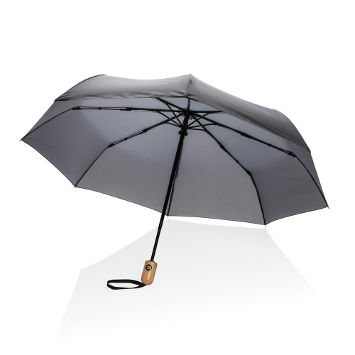 Bambusowy parasol automatyczny 21" Impact AWARE™ rPET Antracytowy P850.612 (16)