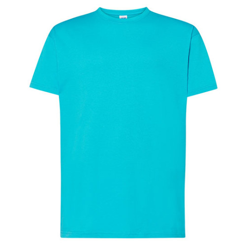 Koszulka męska z okrągłym dekoltem Regular Premium T-Shirt JHK Turquoise test7_TSRA190TUS 