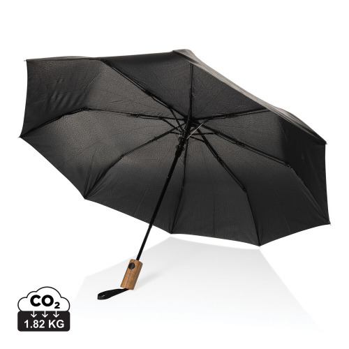 Mały parasol automatyczny 21" Kaycey AWARE™ RPET Czarny P850.7001 (8)