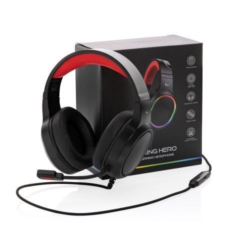 Gamingowe słuchawki nauszne RGB Gaming Hero Black P329.271 (9)