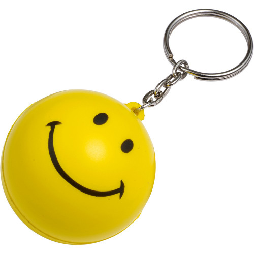 Brelok do kluczy "uśmiechnięta buzia", antystres żółty V8997-08 