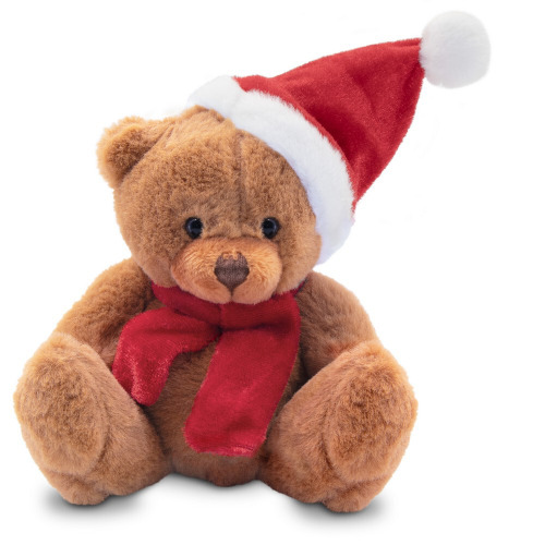 Pluszowy miś świąteczny | Nathan Brown brązowo-czerwony HE261-56 (12)