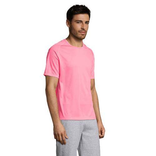 SPORTY Męski T-SHIRT 140g Neonowy róż 2 S11939-NP-XXL (2)