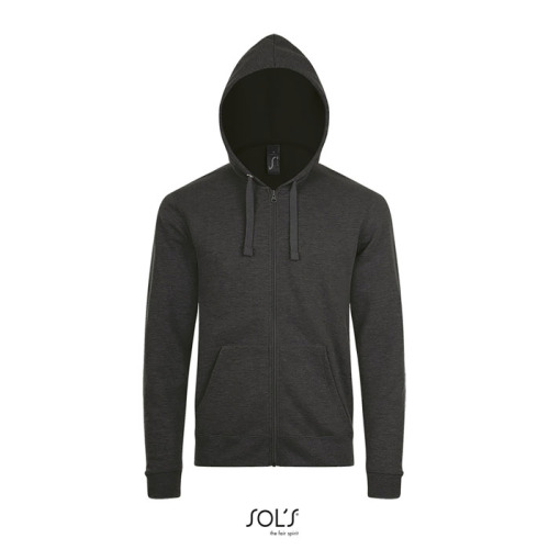 STONE UNI HOODIE 260g Charcoal melange S01714-CE-M 