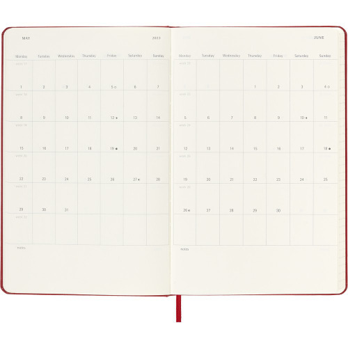 Kalendarz MOLESKINE Czerwony VM399-05/2024 (4)