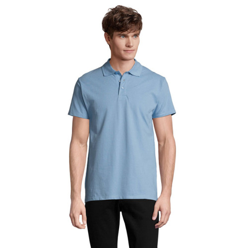 SPRINgII Męskie POLO 210g Sky Blue Pique S11362-SP-XL 