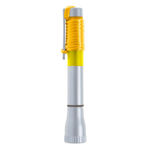 Długopis, latarka 2 LED żółty V1654-08 (5)