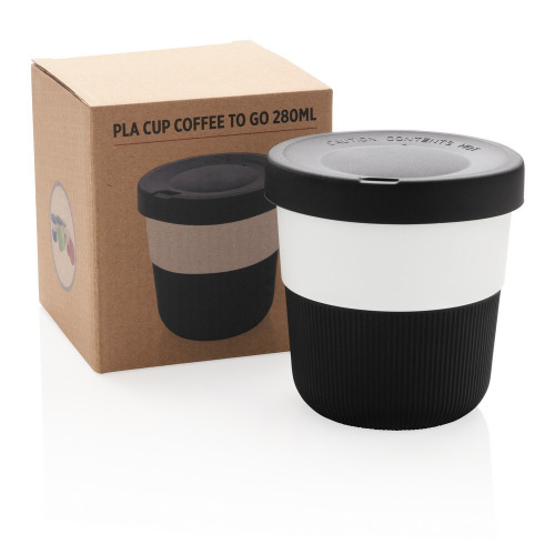 Kubek podróżny 250 ml Coffee to go z PLA Czarny P432.891 (6)