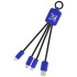 Kabel z podświetlonym logo 3w1 z brelokiem - SCX.design C15 Reflex blue 2PX00192  thumbnail