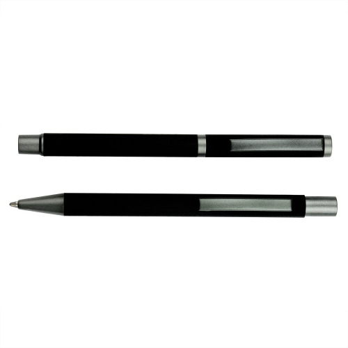 Zestaw piśmienny, długopis i pióro kulkowe czarny V1957-03 (6)
