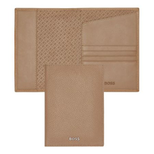 Etui na paszport Classic Grained Camel Pastel Brown