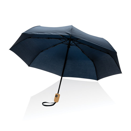 Bambusowy parasol automatyczny 21" Impact AWARE™ rPET Granatowy P850.615 (14)