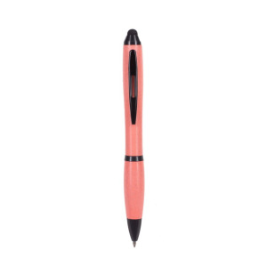 Bambusowy długopis, touch pen różowy