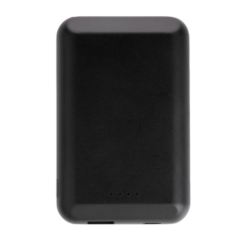 Magnetyczny, bezprzewodowy power bank 5000 mAh, 5W Czarny P322.281 (2)