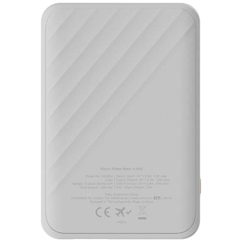 Xtorm Go2 powerbank 12 W 5000 mAh z szybkim ładowaniem Biały 12440901 (3)