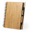 Bambusowy notatnik ok. A5 z długopisem brązowy V0206-16  thumbnail