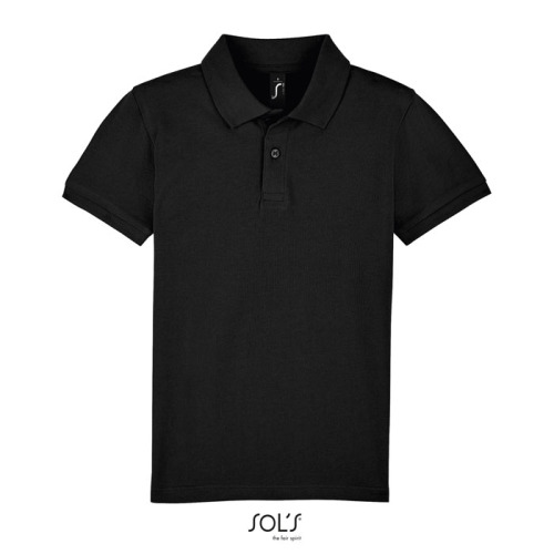 PERFECT Dziecięce POLO 180g Czarny / Czarny opal S02948-BK-4XL 