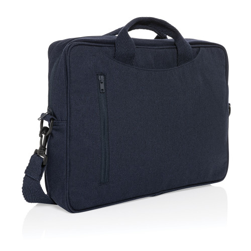 Torba na laptopa 15,4" AWARE™ Laluka, bawełna z recyklingu granatowy P732.115 