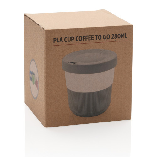 Kubek podróżny 250 ml Coffee to go z PLA Szary P432.892 (7)