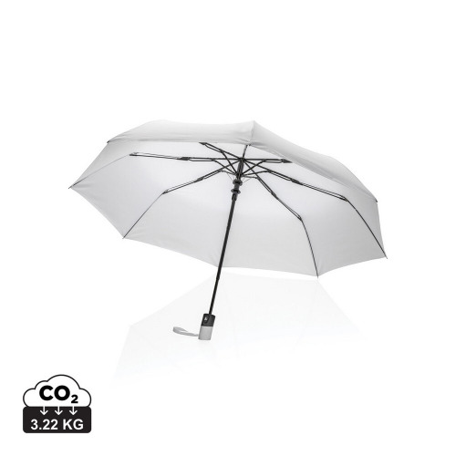 Mały parasol automatyczny 21" Impact AWARE™ rPET Biały P850.593 (18)