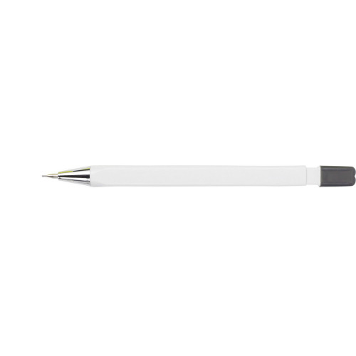 Zestaw piśmienniczy, ołówek, zakreślacz i długopisy z wkładem w kolorze nakrętki biały V1314-02 (8)