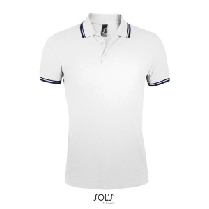 PASADENA męskie polo 200g white / navy