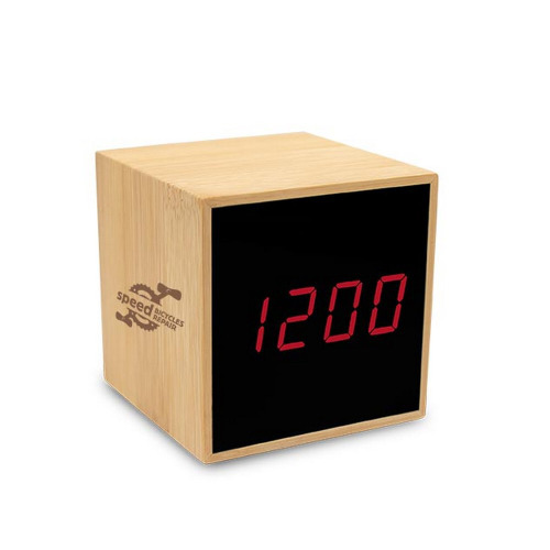 Bambusowy zegar na biurko z alarmem | Katherine drewno V0193-17 (17)