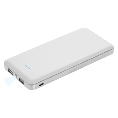 Power bank 12000 mAh z lampką | Sawyer Biały V3384-02 (2)