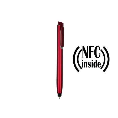 Długopis z chipem NFC, touch pen | Henrietta Czerwony V9343-05 (5)